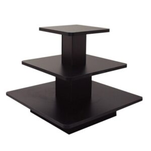 SQUARE 3 TIER DISPLAY TABLE BLACK
