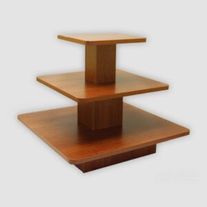 SQUARE 3 TIER DISPLAY TABLE CHERRY