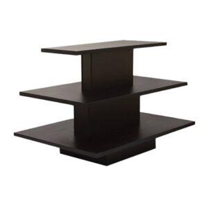 RECTANGULAR 3 TIER DISPLAY TABLE BLACK