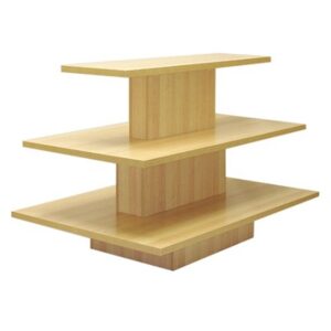 RECTANGULAR 3 TIER DISPLAY TABLE MAPLE