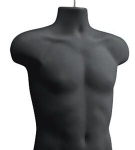 Half Male Mannequin Hanging Torso-Black