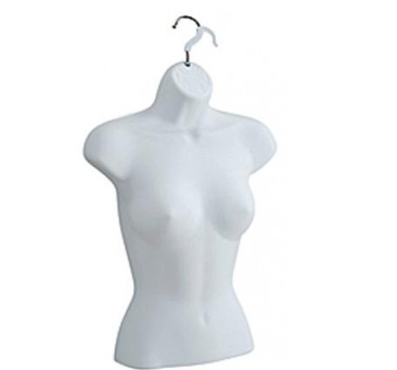 White Female Half Torso Mannequin