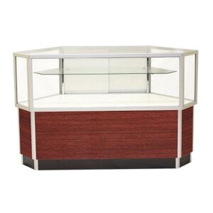 Aluminum Half Vision Glass Corner Showcase