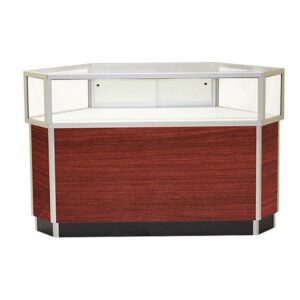 Aluminum Jewelry Glass Corner Showcase