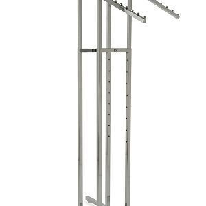 Four Way Clothing Rack With 2 Slant Arm/2 Straight Arm