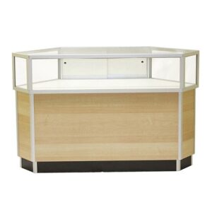 Aluminum Jewelry Glass Corner Showcase